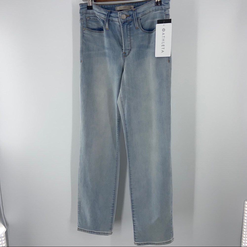 NWT Athleta Jean Sz 6T Slim Straight Agate Wash